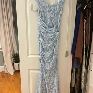 New never been worn Blue corset Maxi Dress